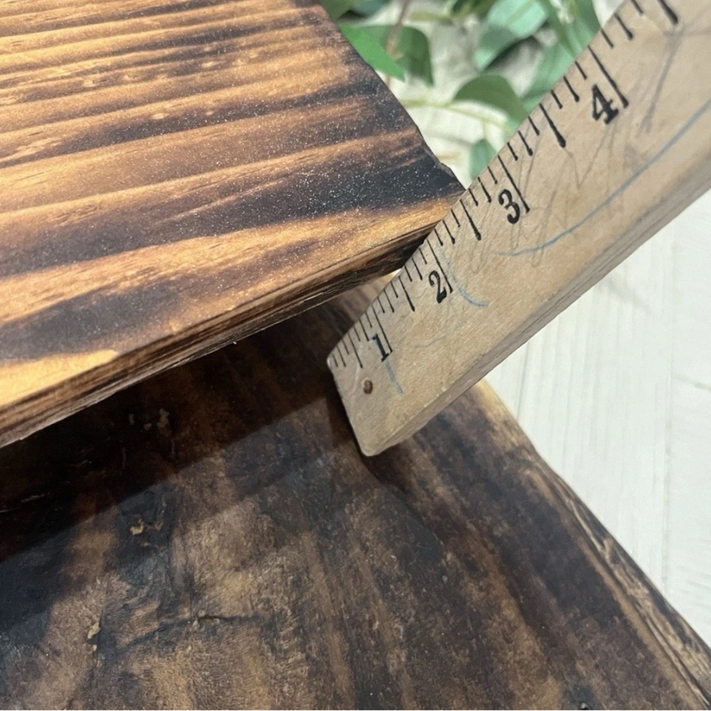 Reclaimed Wood Pedestal Tray Rustic Handmade - Picture 8 of 8
